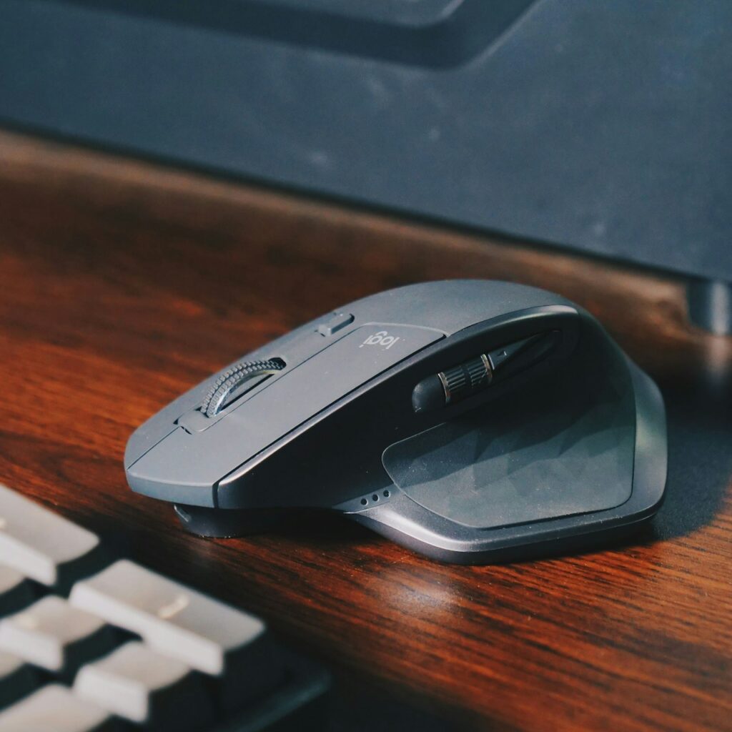 a mouse for clicking