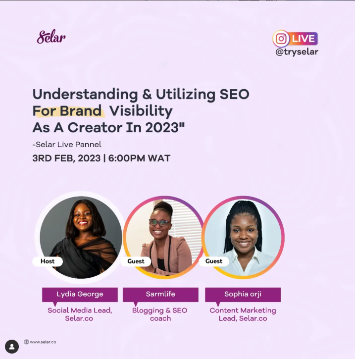Selar speaking event 2023
