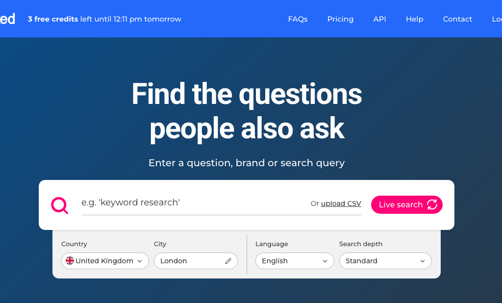 How to Increase Your Reach in 2025 with Answer Engine Optimization 13 AlsoAsked homepage