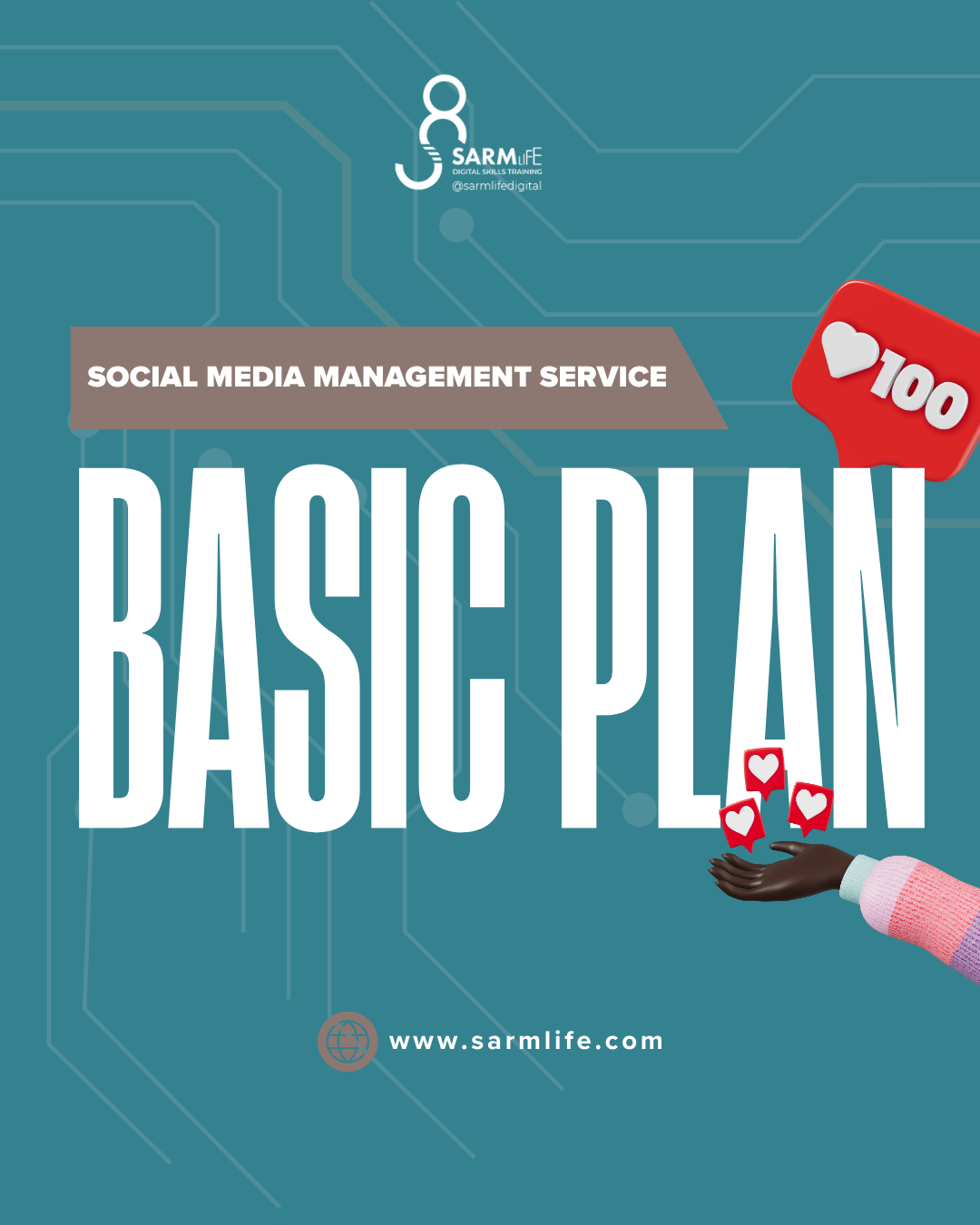 Social Media Management Service - BASIC PLAN 1 SARMLife-Social-Media-Management-Service-Basic-Plan